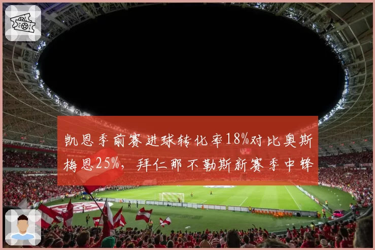 凯恩季前赛进球转化率18%对比奥斯梅恩25%，拜仁那不勒斯新赛季中锋效率预判
